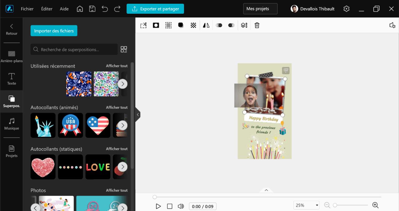 comment creer une carte d'anniversaire virtuelle pour Whatsapp sur PC
